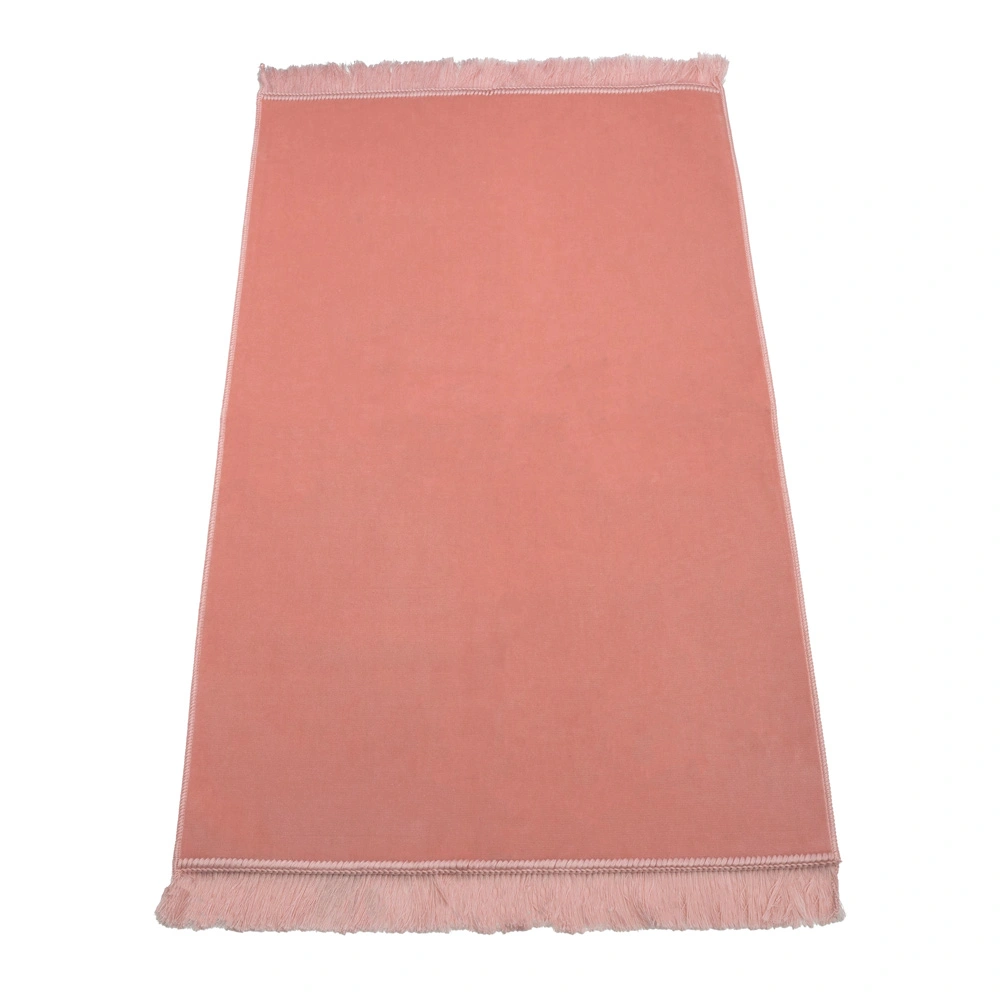 Velur Düz Renk Seccade 70x100 cm (Pembe)
