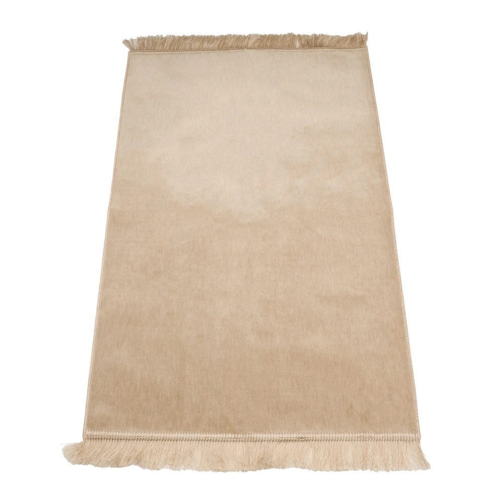 Velur Düz Renk Seccade 70x100 cm (Vizon)