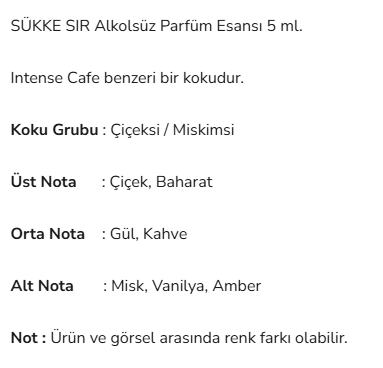 Sükke El İksir Alkolsüz Esans 5 ml
