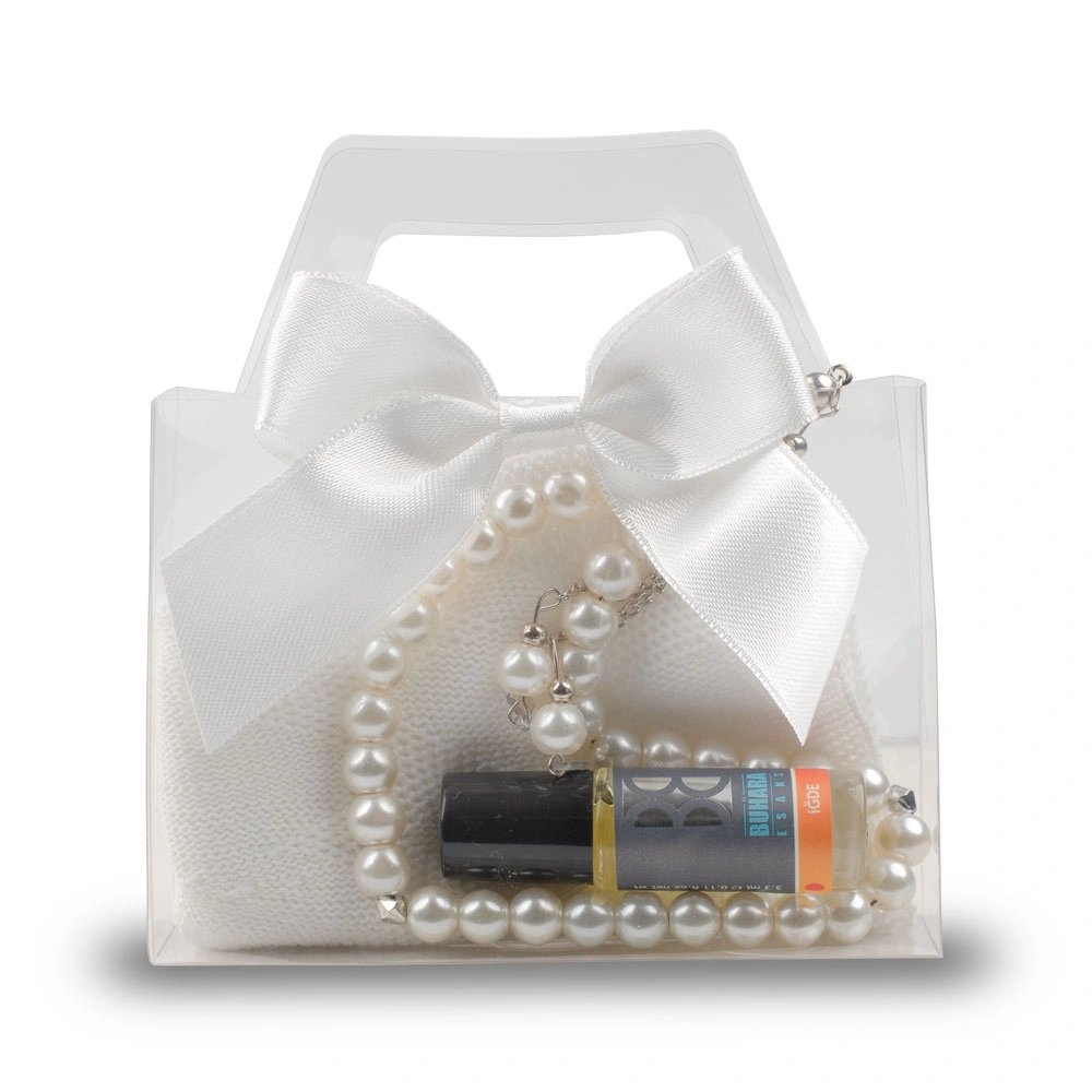 Takke + Esans + Tesbih Hediye Seti (33lü, Beyaz) - Thumbnail