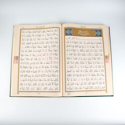 Teheccüd Boy Renkli Kur'an-ı Kerim (Yeşil, Mühürlü) - Thumbnail