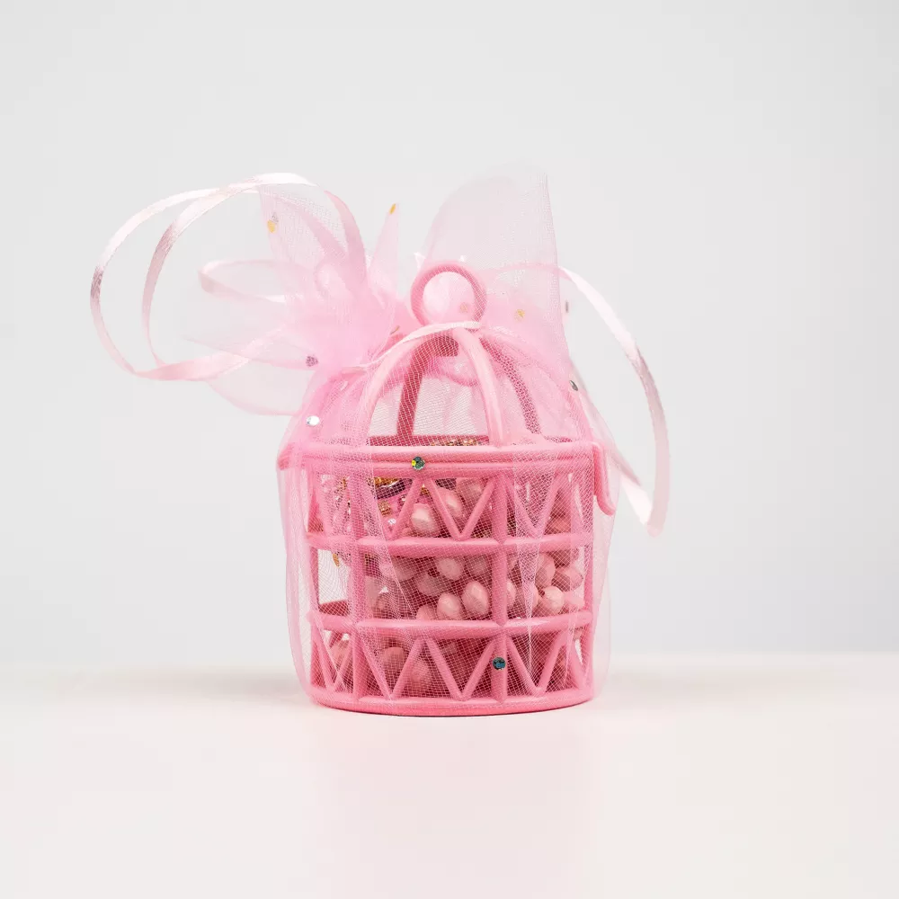 Tül Keseli Gül Kokulu Tesbih + Zikirmatik Hediye Seti