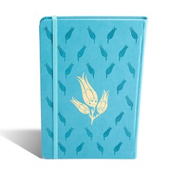 Turquoise Striped Notebook, Hardcover - Thumbnail