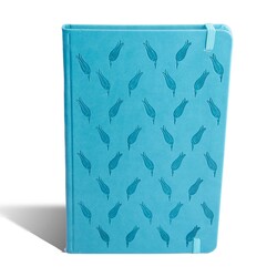 Turquoise Striped Notebook, Hardcover - Thumbnail
