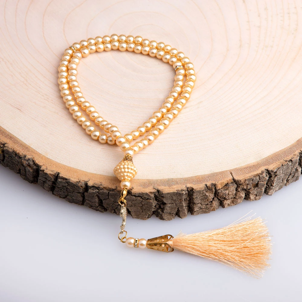 Other - Vavlı İnci Tesbih Gold (99lu - 6mm)