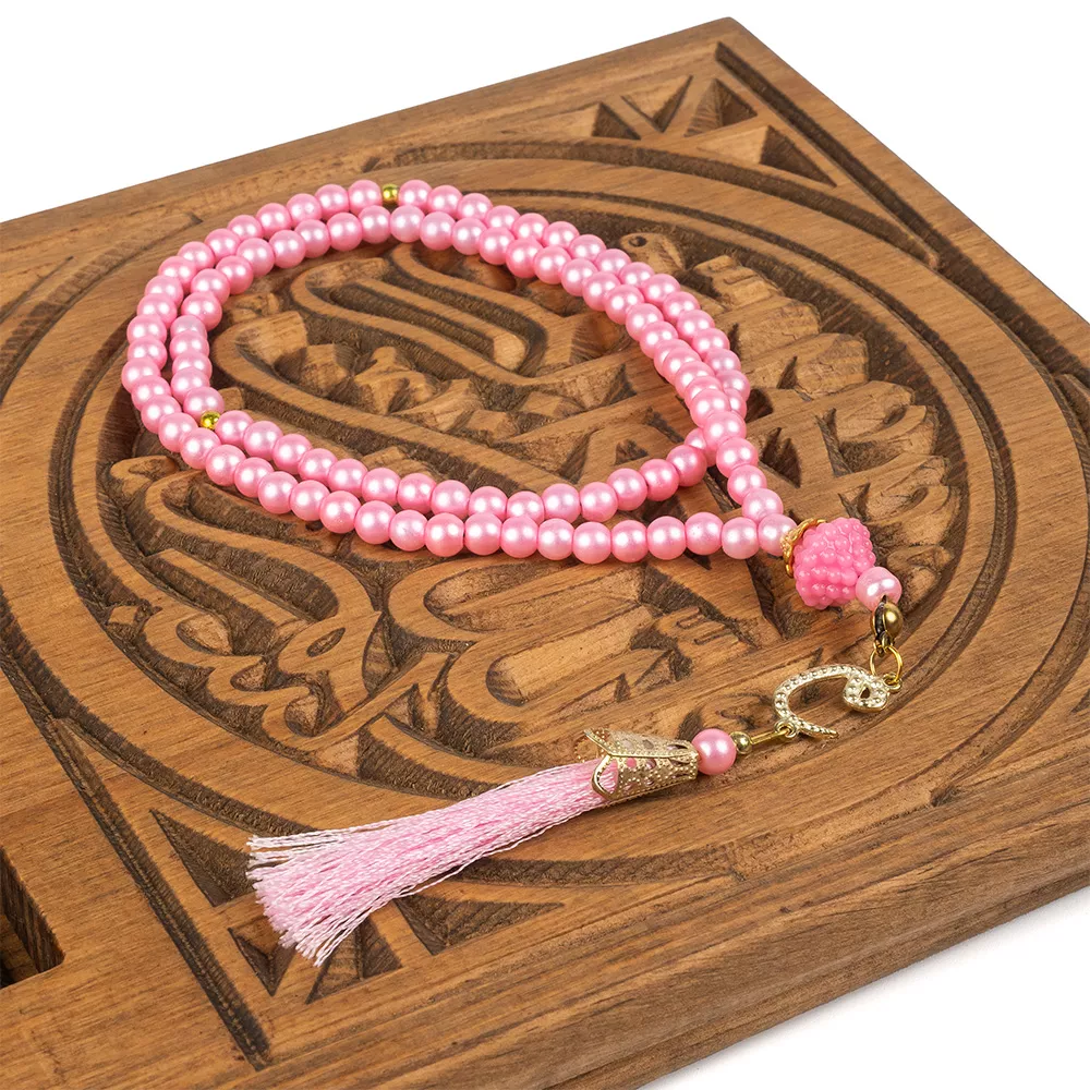 Vavlı İnci Tesbih Pembe (99lu - 6mm)