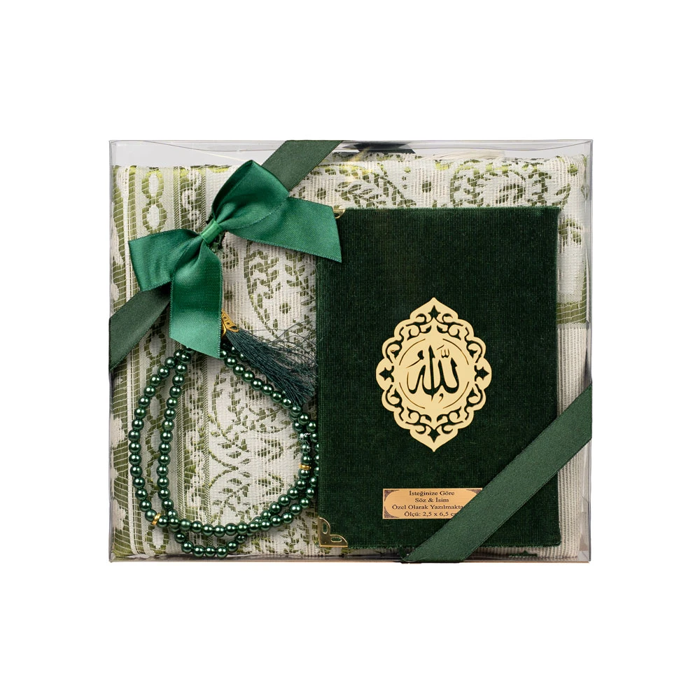 HAYRAT NEŞRİYAT - Yasin + Seccade + Tesbih Hediye Seti (Çanta Boy, Raşel Cilt, ŞemsLafzatullah, Yeşil) HAYRAT NEŞRİYAT - Yasin + Seccade + Tesbih Hediye Seti (Çanta Boy, Raşel Cilt, ŞemsLafzatullah, Yeşil)