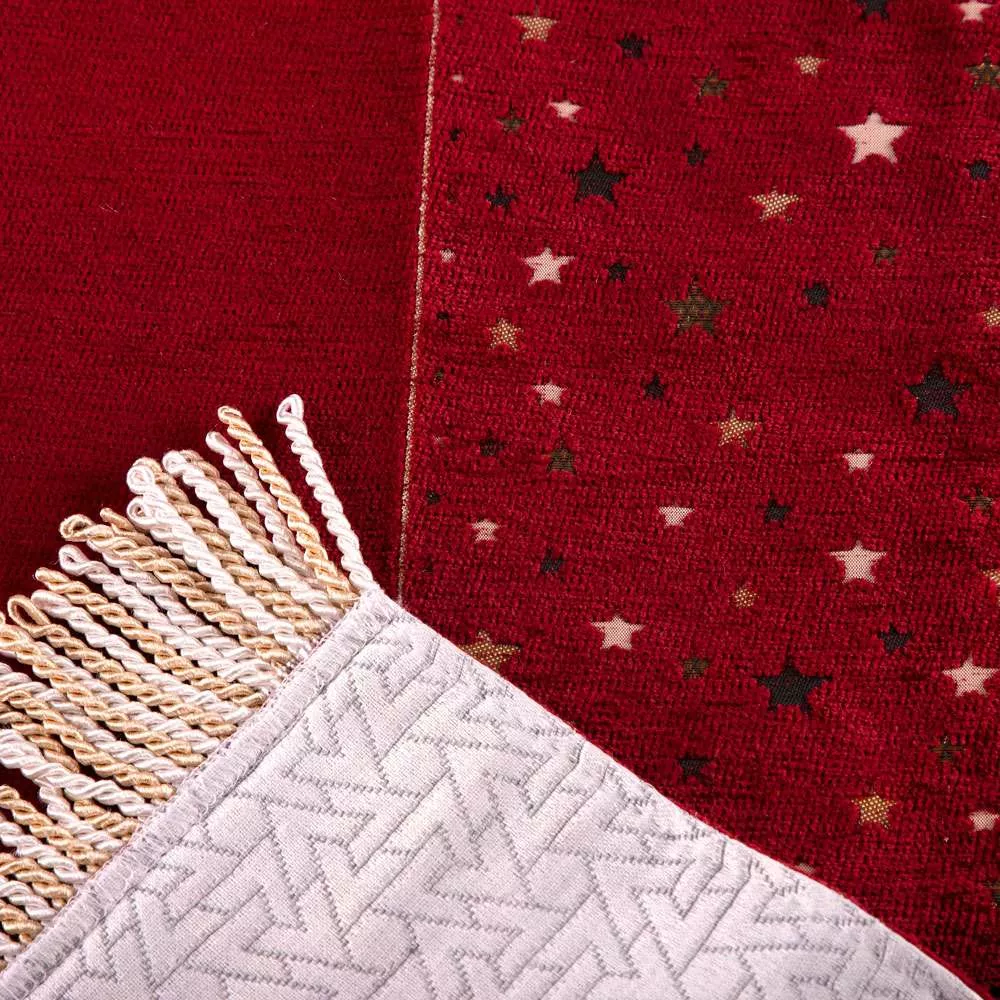 Yıldız Motifli Mihraplı Seccade (Bordo) - Thumbnail